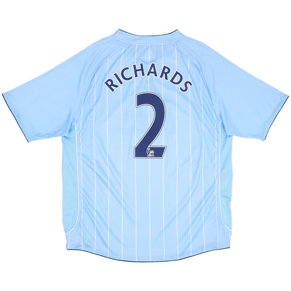 Camiseta de local del Manchester City 2007-08 Richards #2 - 8/10 - (XXL)