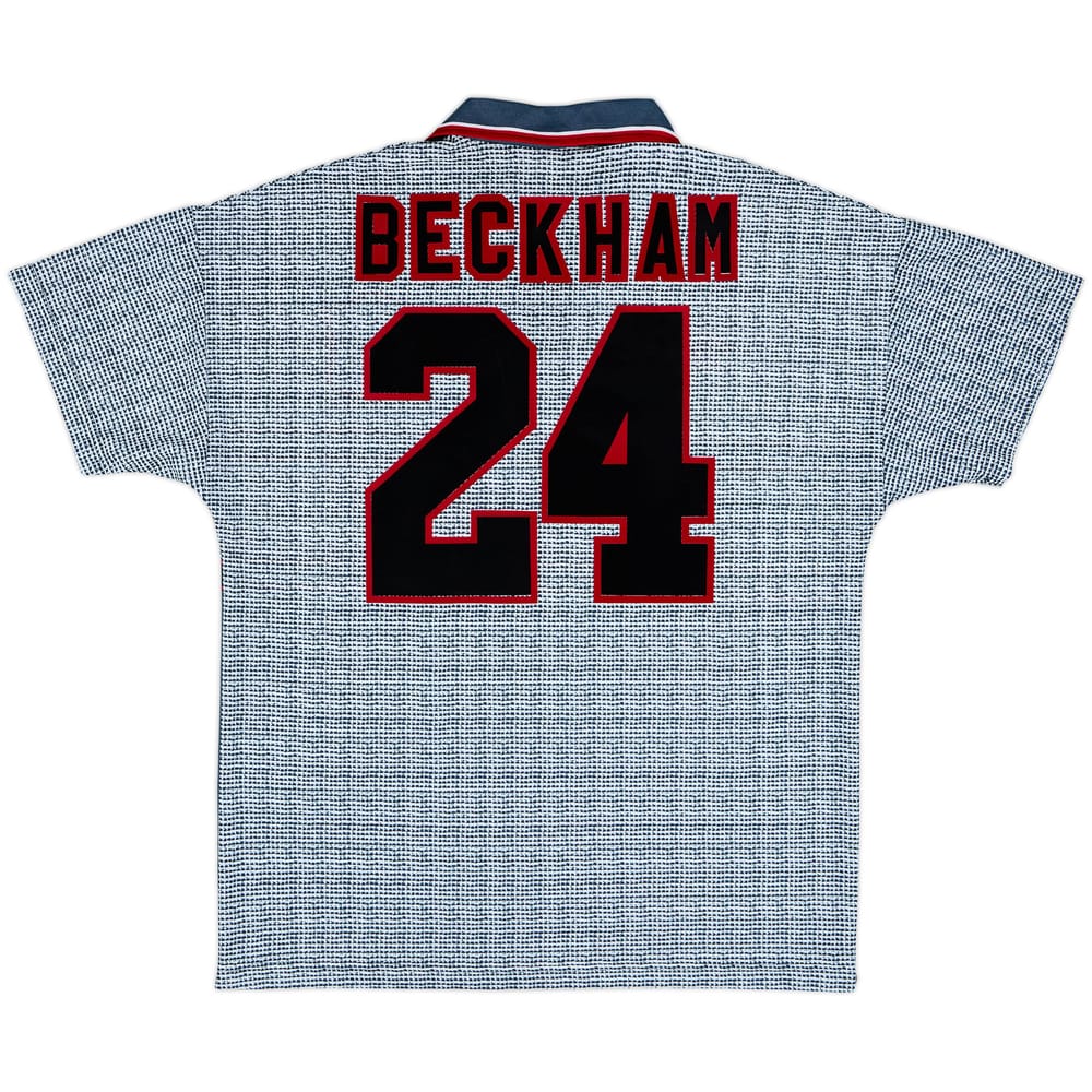 1995-96 Manchester United Away Shirt Beckham #24 - 8/10 - (L)