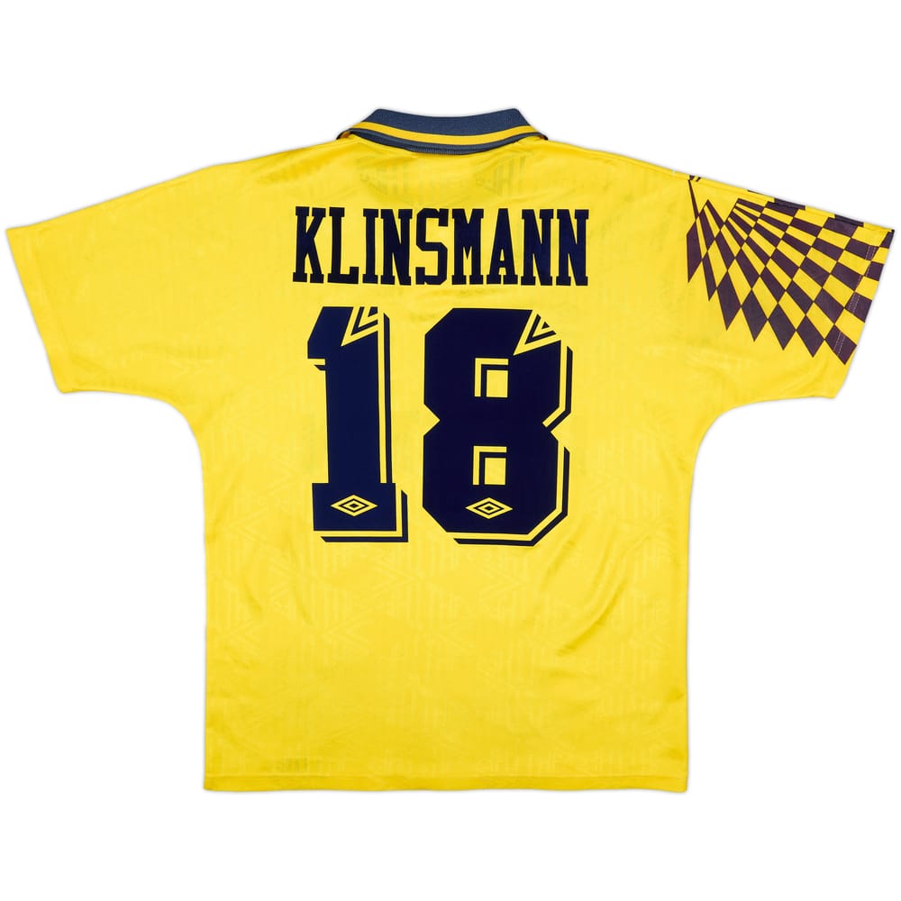 1991-95 Tottenham Away Shirt Klinsmann #18 - 8/10 - (S)