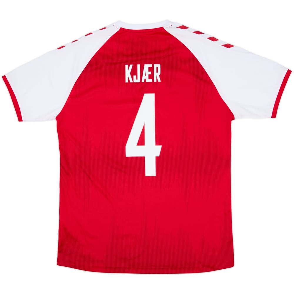 2020-21 Denmark Home Shirt Kjaer #4 (XXL)