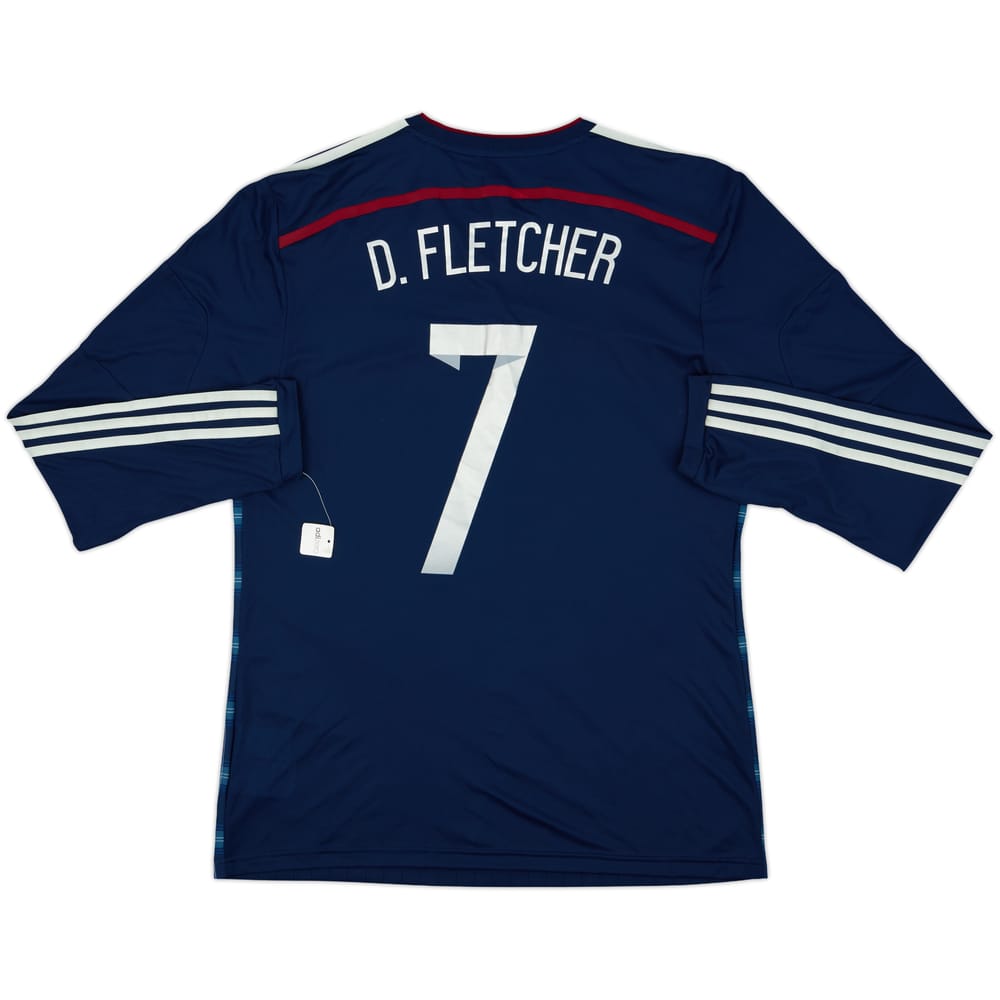 2014-15 Scotland Player Issue Home L/S Shirt D.Fletcher #7 (L)