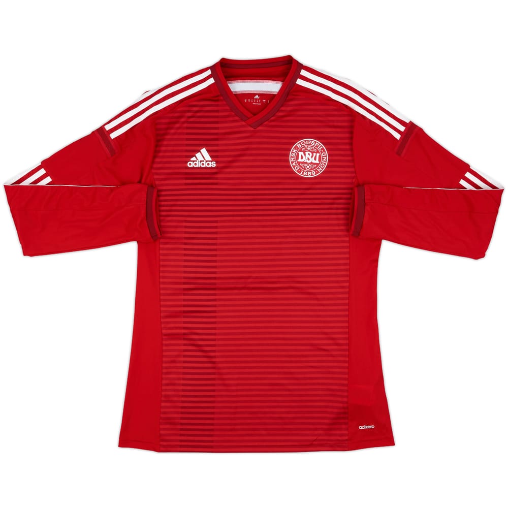 2014-15 Denmark Player Issue Home L/S Shirt - 8/10 - (L)