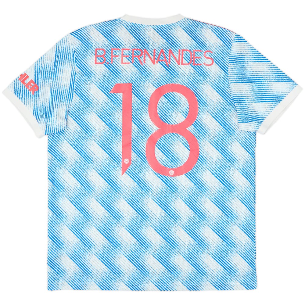 2021-22 Manchester United Away Shirt B.Fernandes #18 - 9/10 - (XL)