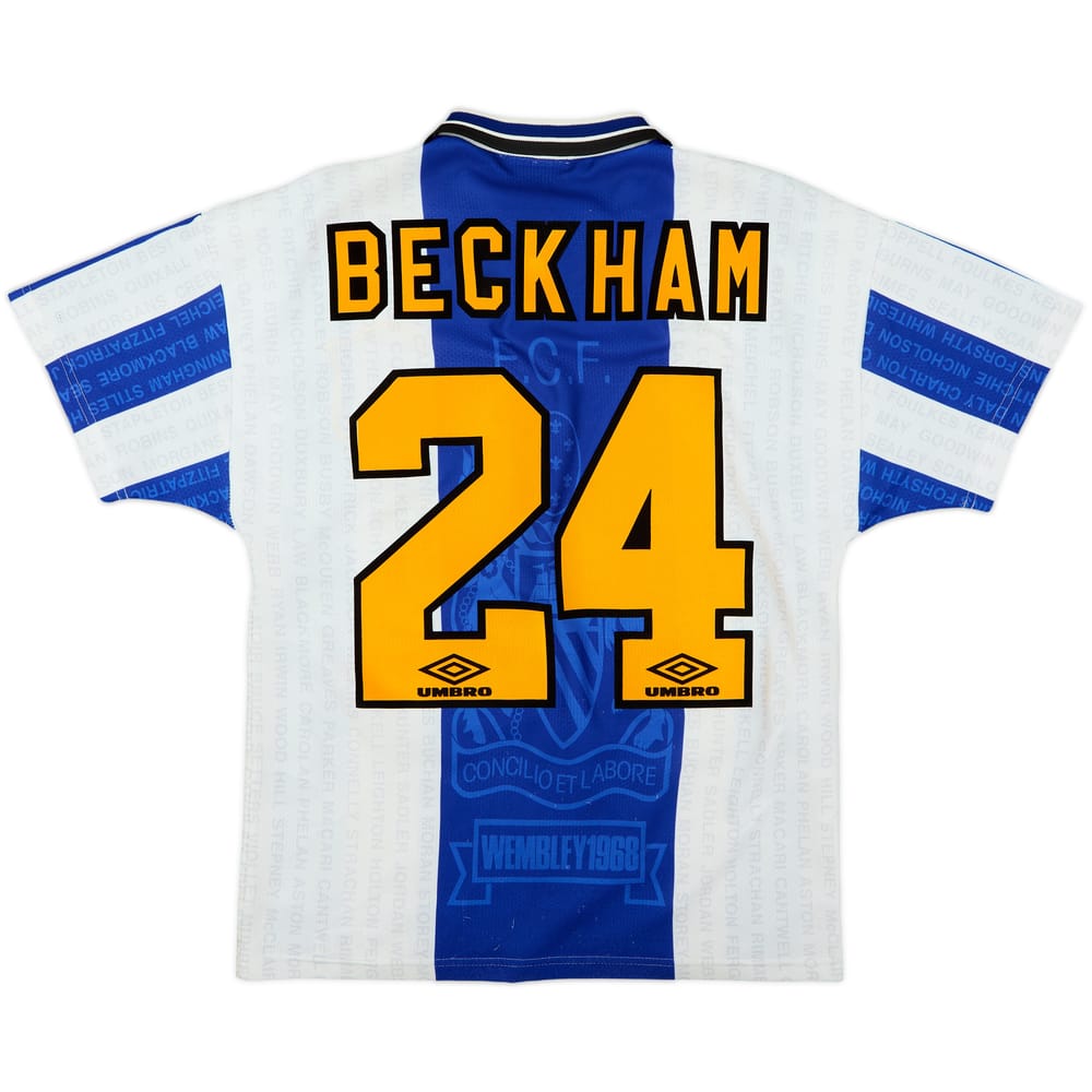 1994-96 Manchester United Tercera Camiseta Beckham #24 - 8/10 - (Y)