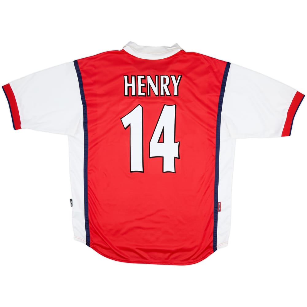 1999-00 Arsenal Home Shirt Henry #14 - 8/10 - (XL)