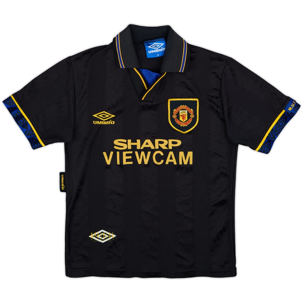 1993-95 Manchester United Away Shirt - 8/10 - (L.Boys)