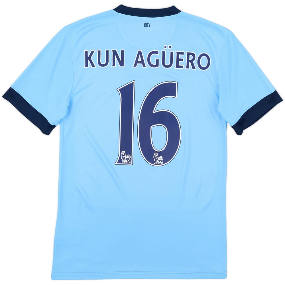 2014-15 Manchester City Home Shirt Kun Aguero #16 - 4/10 - (S)