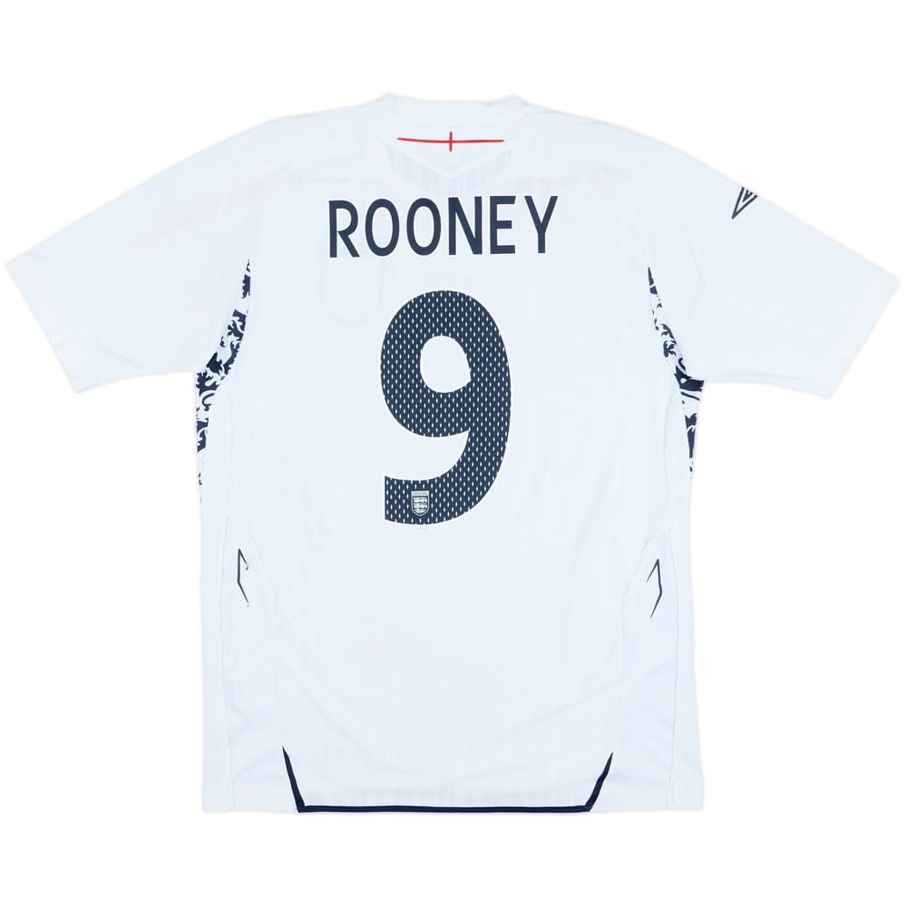 2007-09 England Home Shirt Rooney #9 - 7/10 - (L)