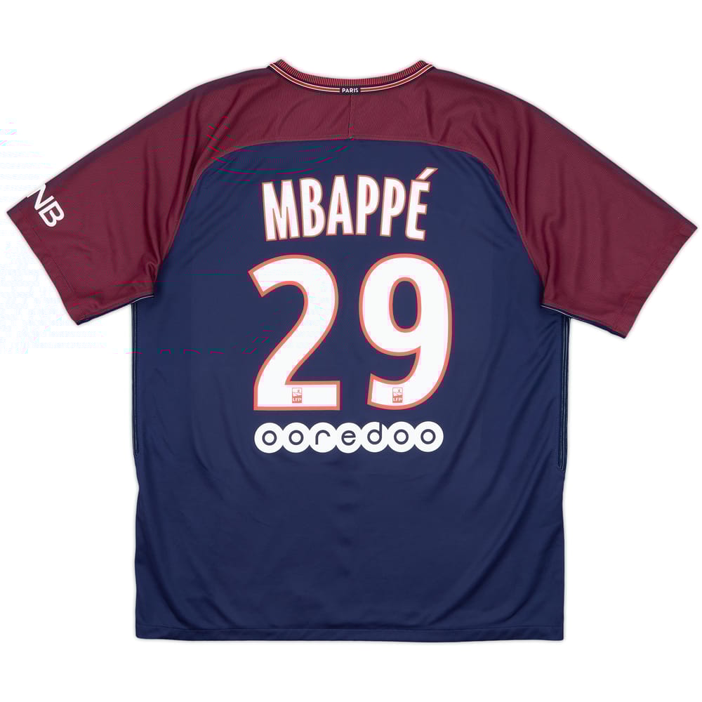 2017-18 Paris Saint-Germain Home Shirt Mbappe #29 - 8/10 - (XL)