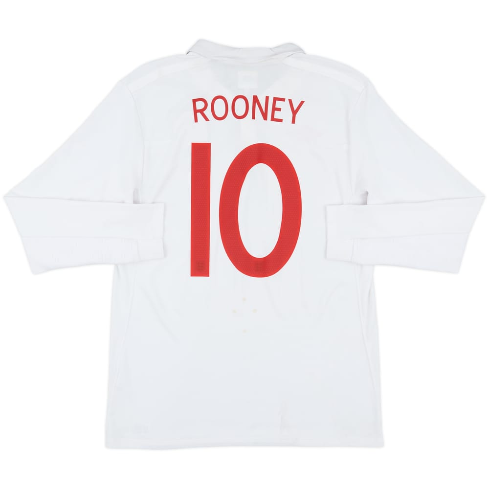 2009-10 England Home L/S Shirt Rooney #10 - 6/10 - (M)