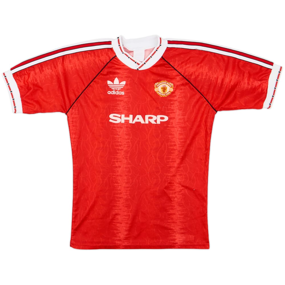 1990-92 Manchester United Home Shirt - 8/10 - (Y)