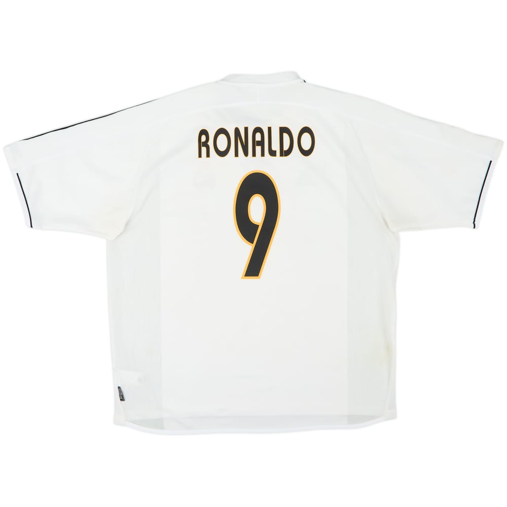 2003-04 Real Madrid Home Shirt Ronaldo #9 - 8/10 - (XL)