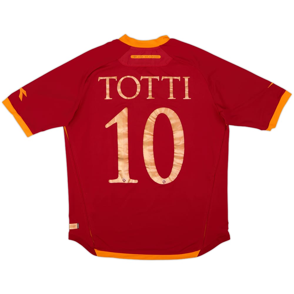 2006-07 Roma Home Shirt Totti #10 - 6/10 - (L)