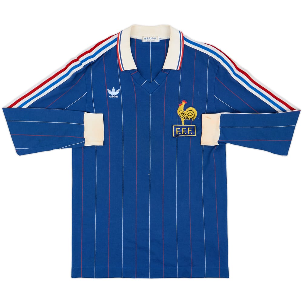 1982-84 adidas Template L/S Shirt (France) #7 - 6/10 - (M)