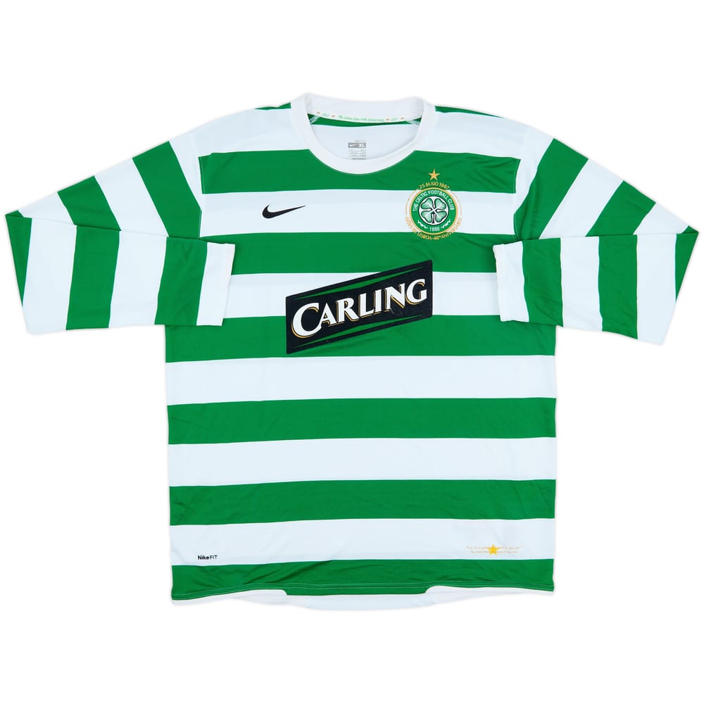 2007-08 Celtic Home L/S Shirt - 5/10 - (XL)