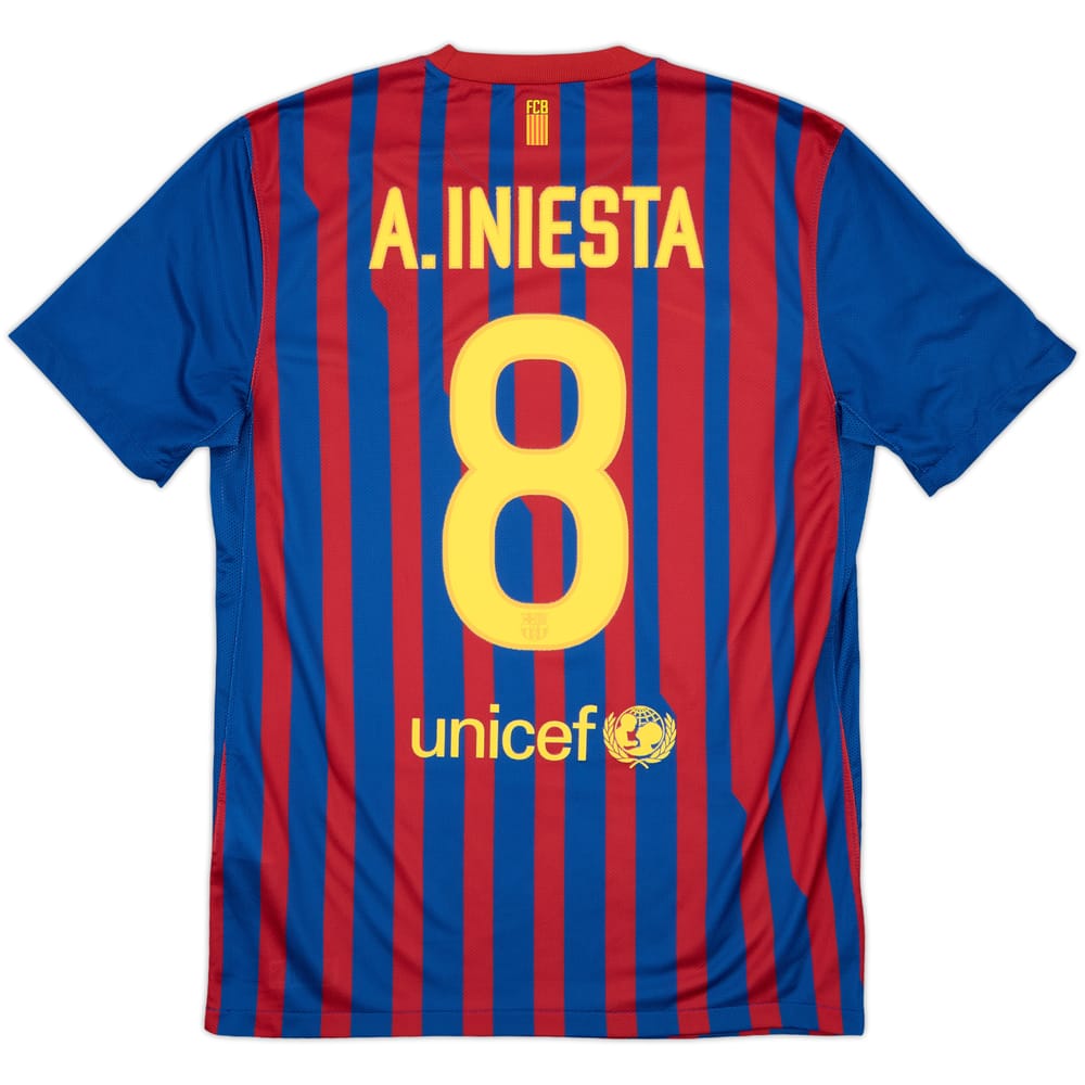 2011-12 Barcelona Home Shirt A.Iniesta #8 - 8/10 - (M)