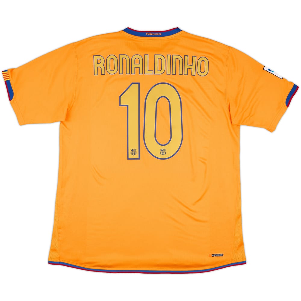 2006-08 Barcelona Away Shirt Ronaldinho #10 - 9/10 - (XL)