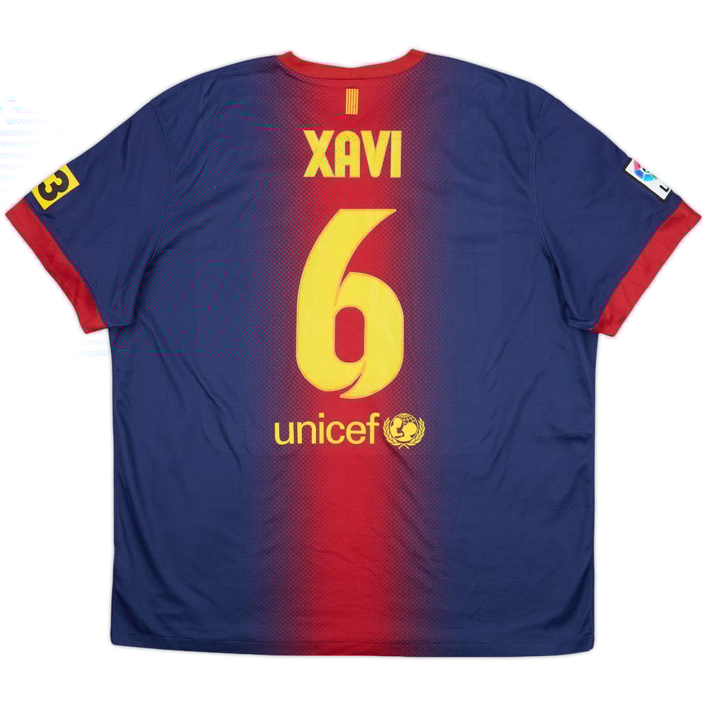 2012-13 Barcelona Home Shirt Xavi #6 - 6/10 - (XXL)