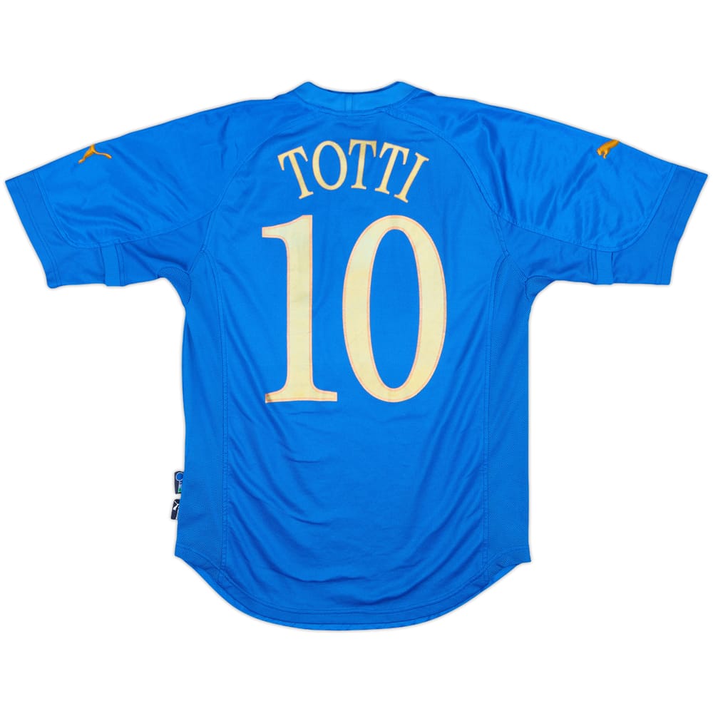 2004-06 Italy Home Shirt Totti #10 - 7/10 - (S)