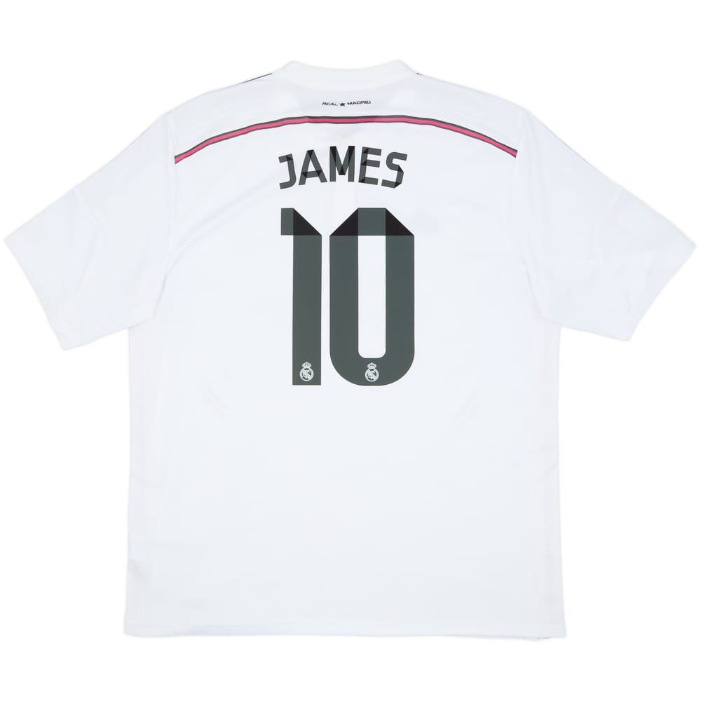 2014-15 Real Madrid Home Shirt James #10 - 9/10 - (XXL)