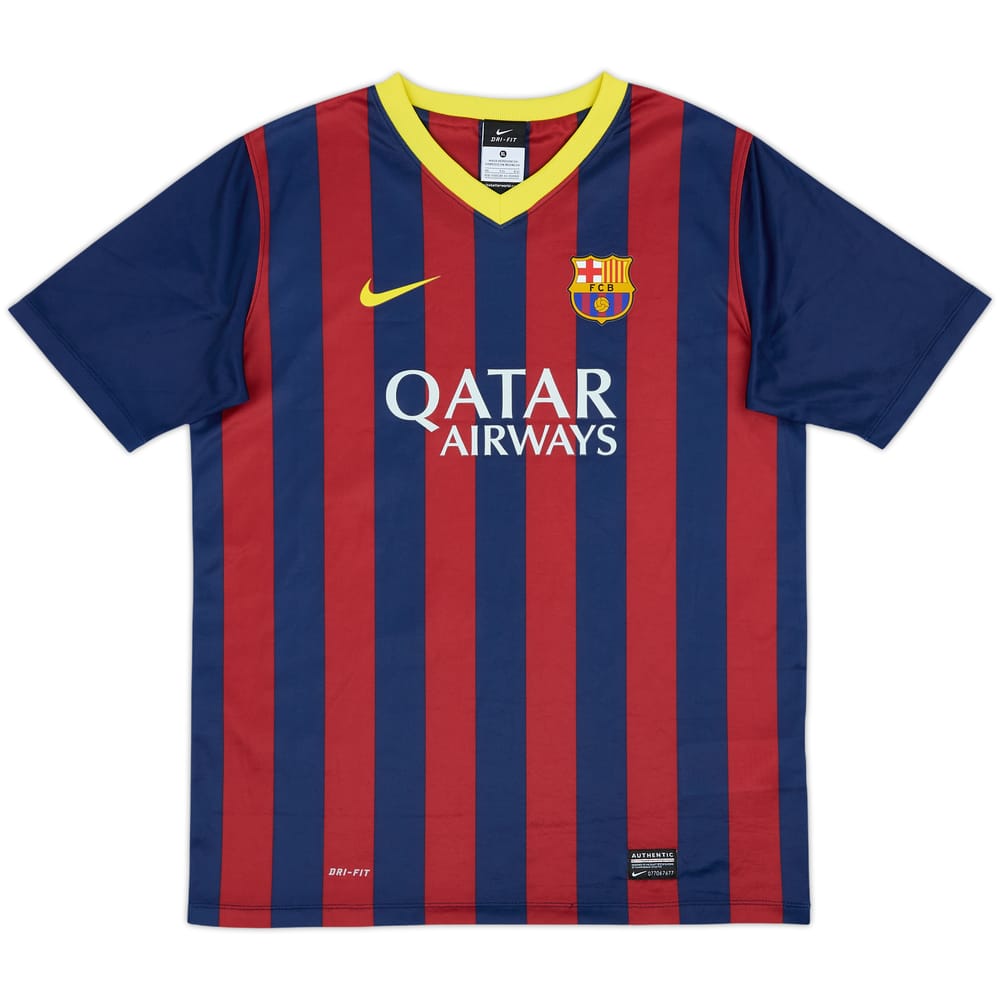 2013-14 Barcelona Basic Home Shirt - 9/10 - (XL.Boys)