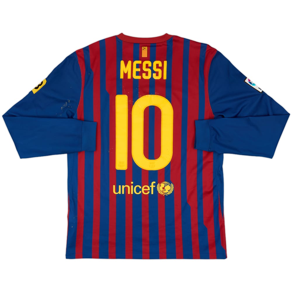 2011-12 Barcelona Home L/S Shirt Messi #10 - 5/10 - (M)