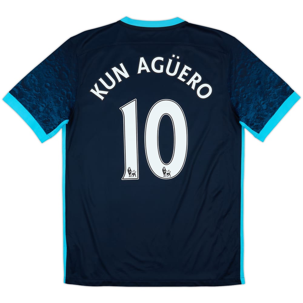 2015-16 Manchester City Away Shirt Kun Aguero #10 - 5/10 - (M)
