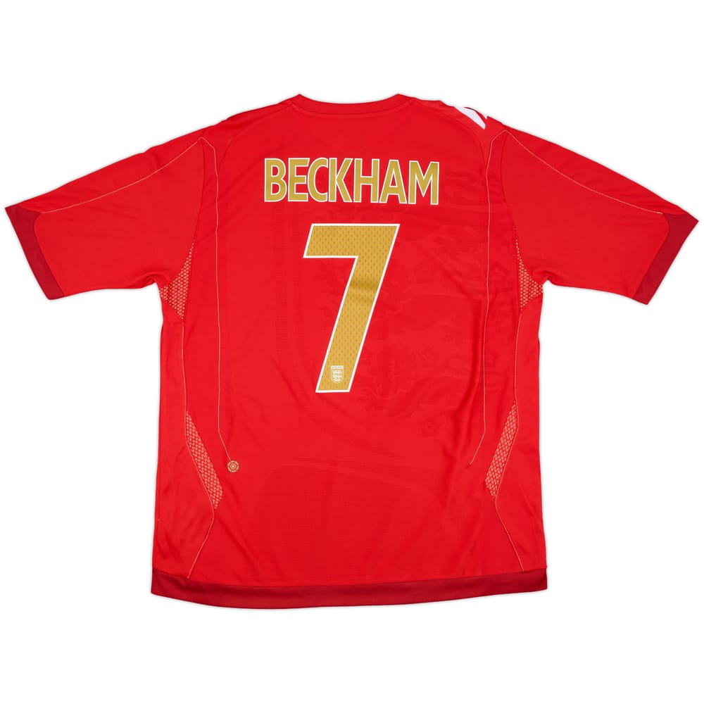 2006-08 England Away Shirt Beckham #7 - 6/10 - (XL)