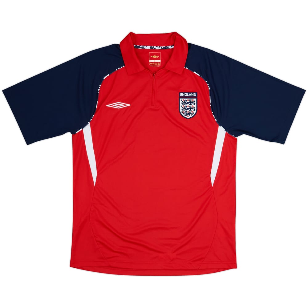 2004-06 England Umbro 1/4 Zip Polo Shirt - 9/10 - (L)