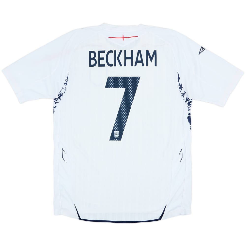 2007-09 England Home Shirt Beckham #7 - 5/10 - (L)
