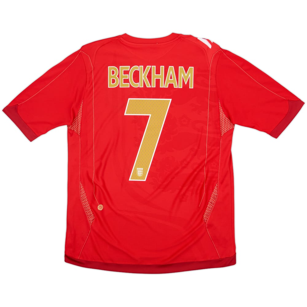 2006-08 England Away Shirt Beckham #7 - 5/10 - (M)