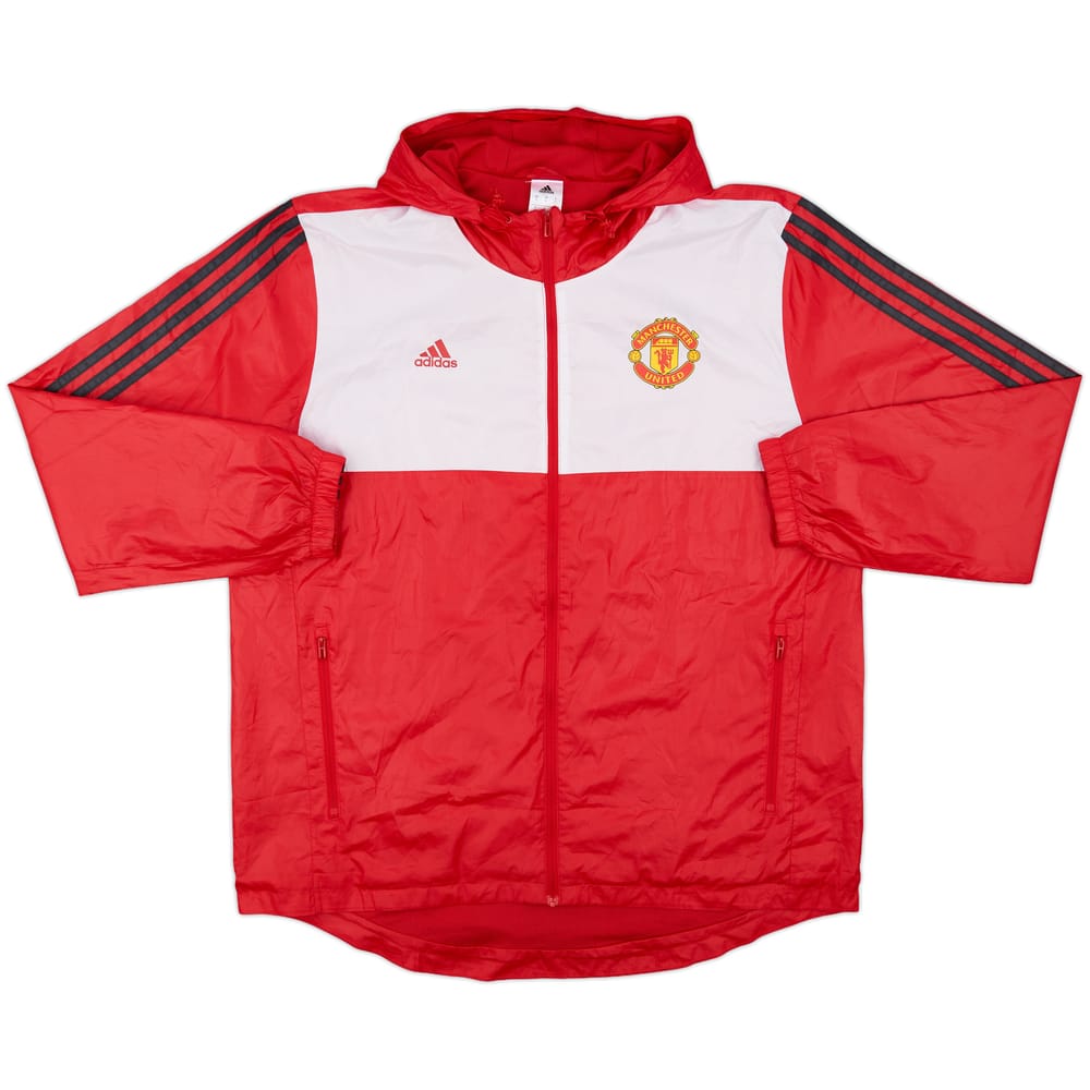 2017-18 Manchester United adidas Hooded Rain Jacket - 10/10 - (XL)