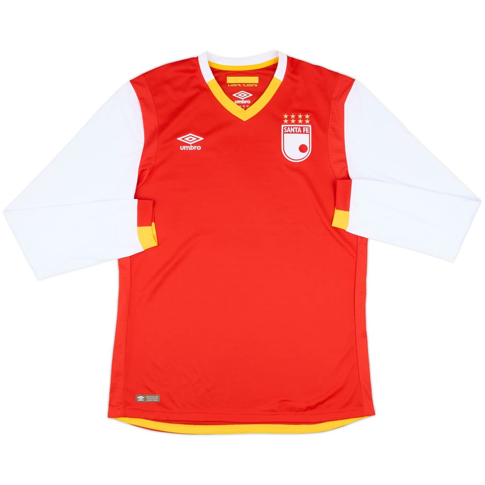 2017 Independiente Santa Fe Home L/S Shirt - 9/10 - (L)