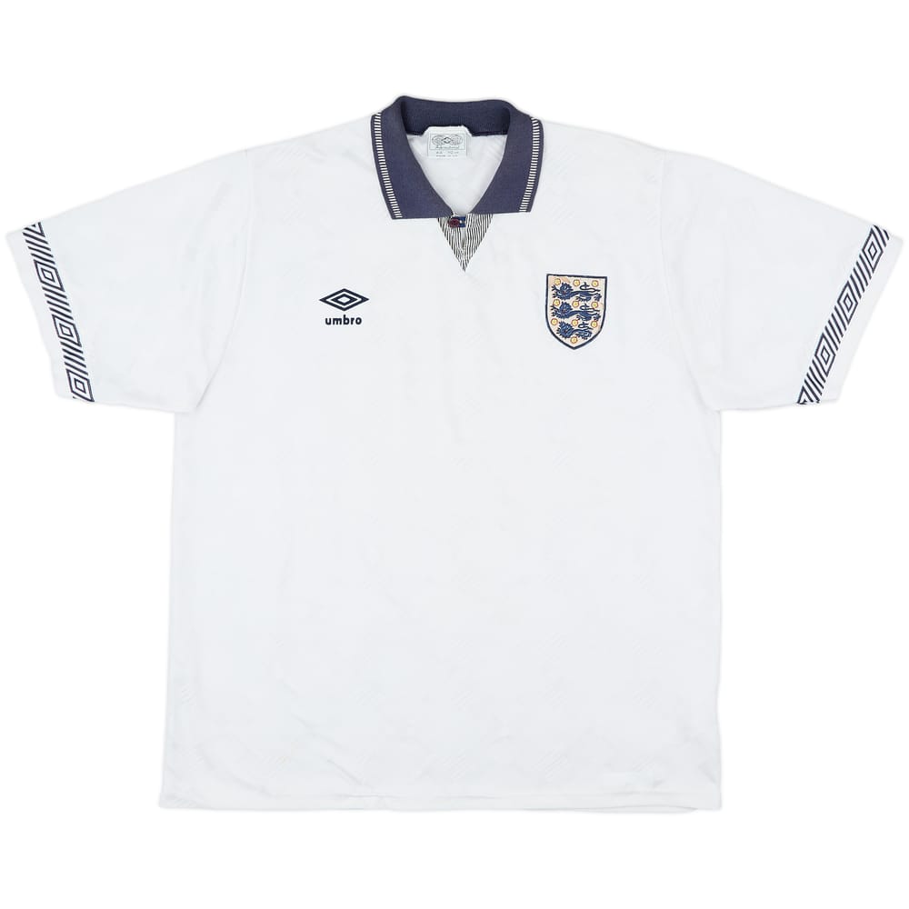 1990-92 England Home Shirt - 5/10 - (L)