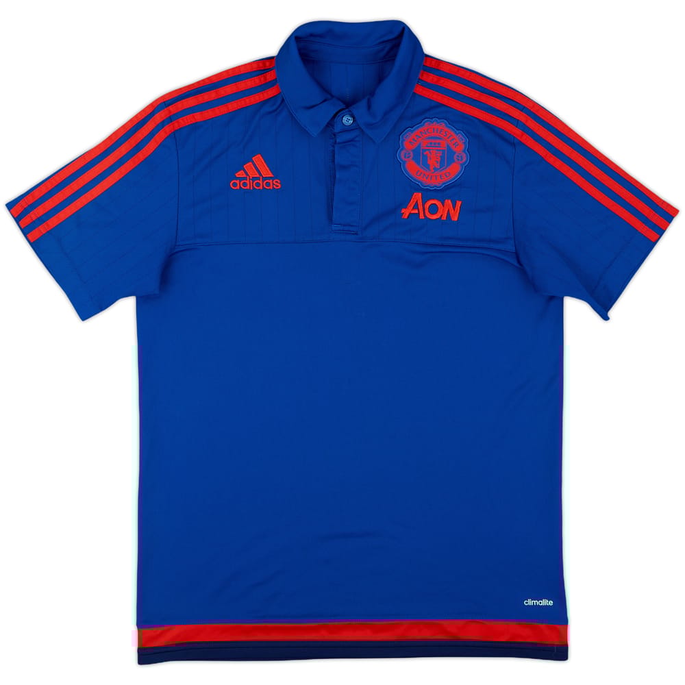 2015-16 Manchester United adidas Polo Shirt - 7/10 - (S)