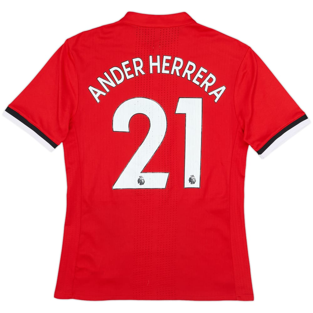 2017-18 Manchester United Player Issue Home Shirt Ander Herrera #21 - 5/10 - (S)