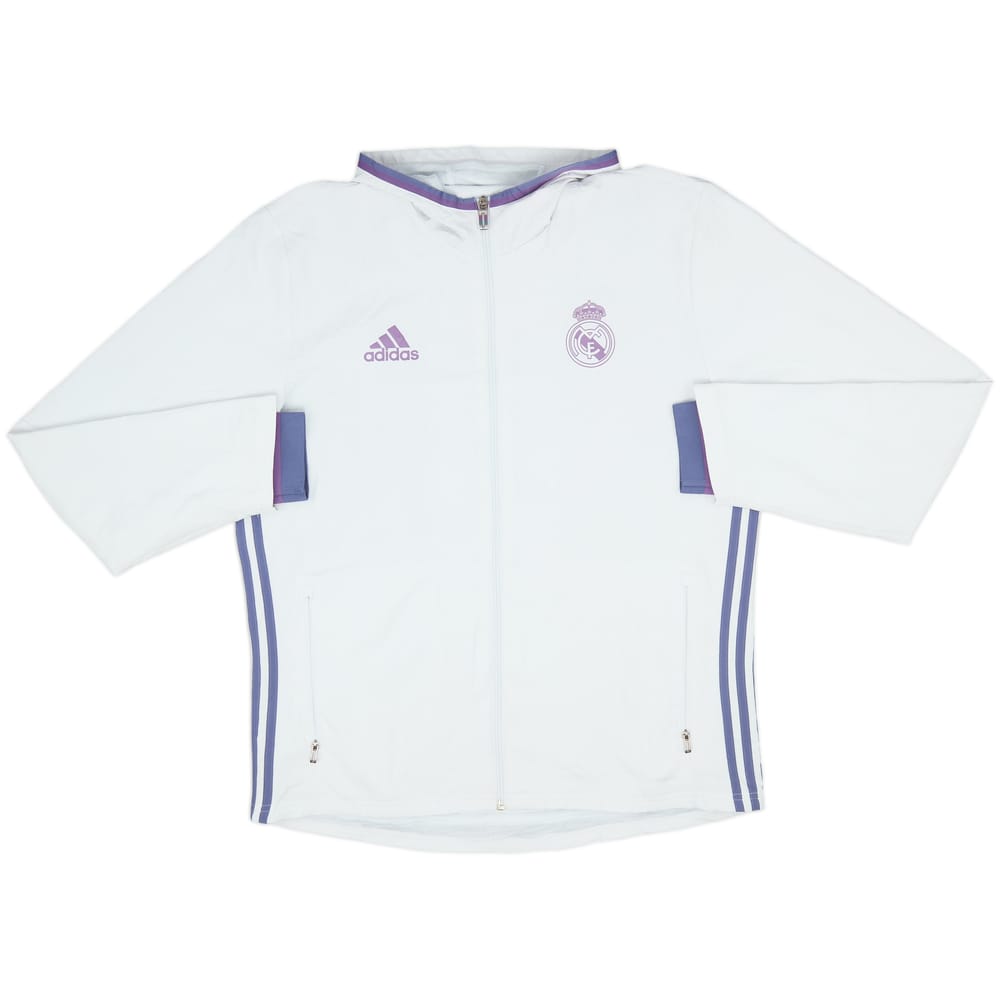 2016-17 Real Madrid adidas Hooded Track Jacket - 7/10 - (L)