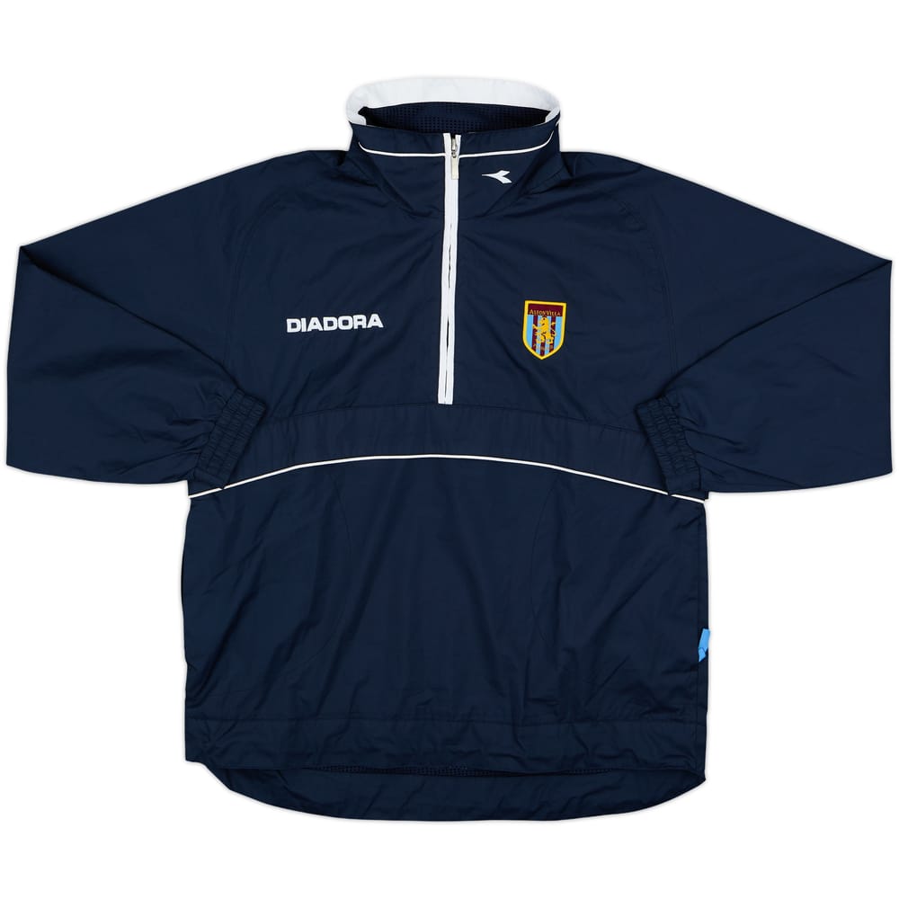 2000-01 Aston Villa Diadora 1/4 Zip Drill Top - 8/10 - (L.Boys)