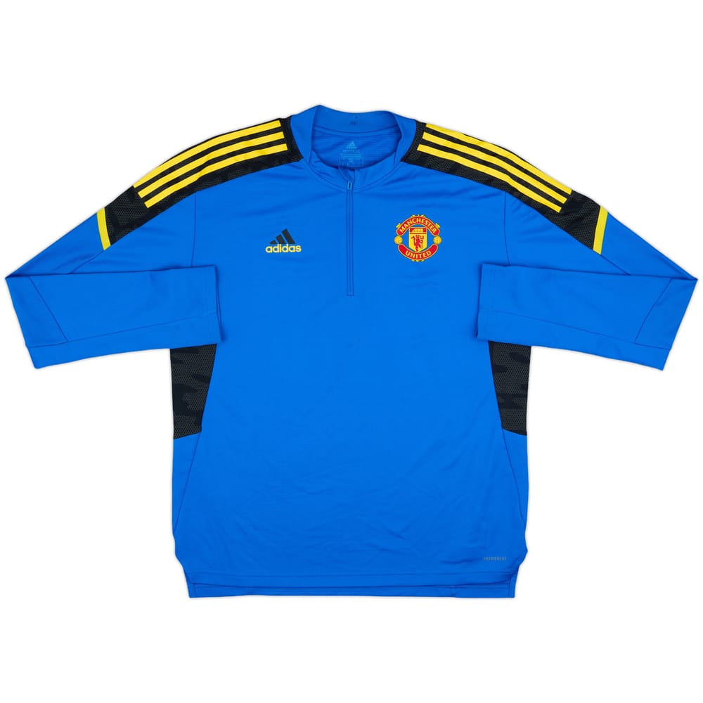 2021-22 Manchester United adidas 1/4 Zip Drill Top - 7/10 - (XL)
