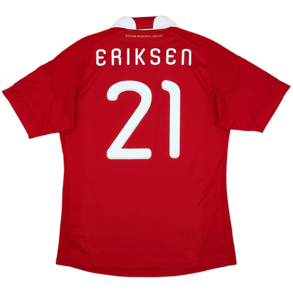 2010-11 Denmark Home Shirt Eriksen #21 - 8/10 - (L)