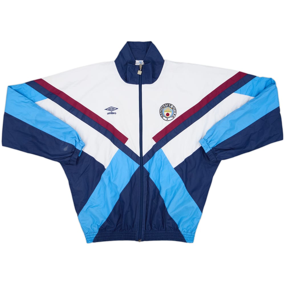 1989-91 Manchester City Umbro Track Jacket - 8/10 - (L)