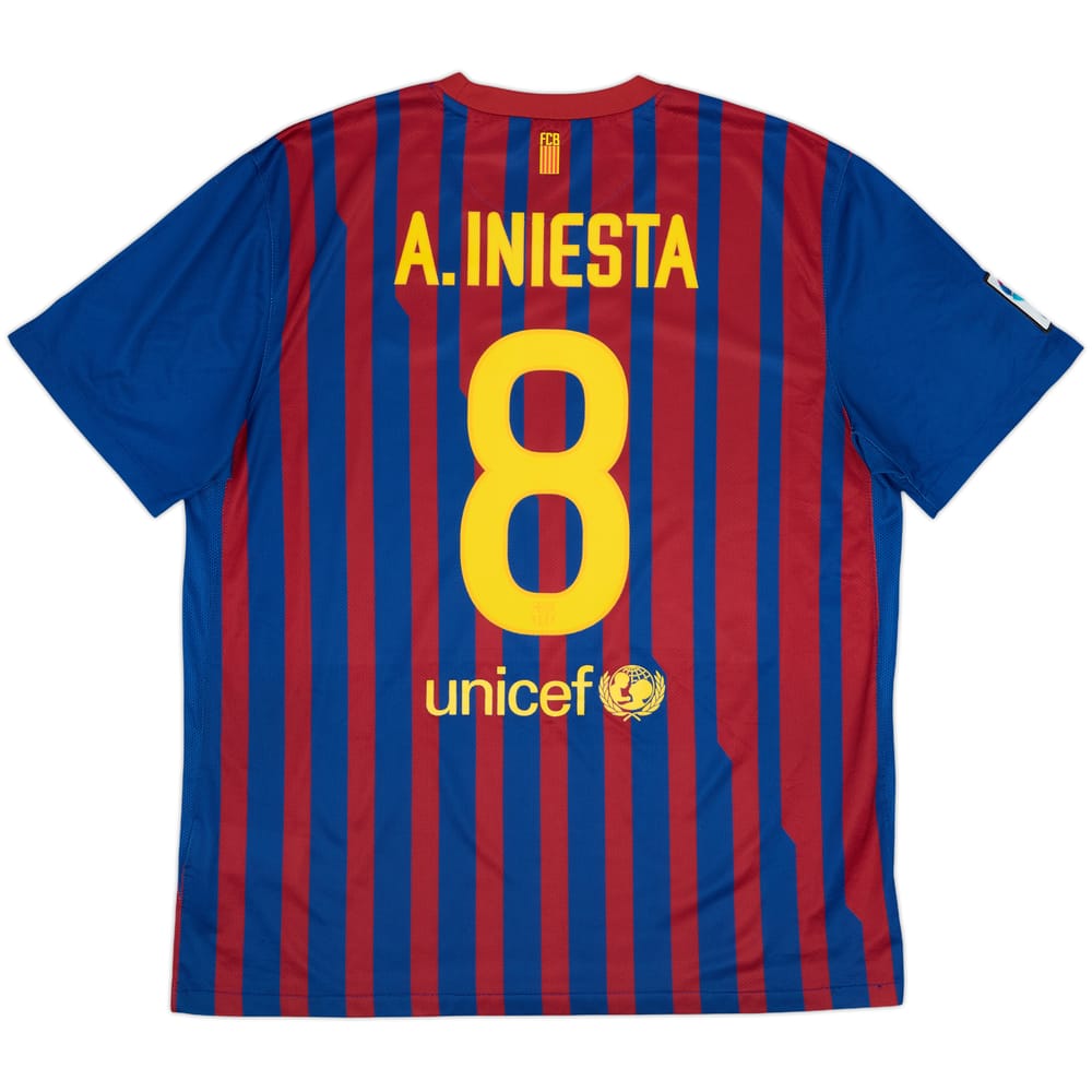 2011-12 Barcelona Home Shirt A.Iniesta #8 - 8/10 - (XL)