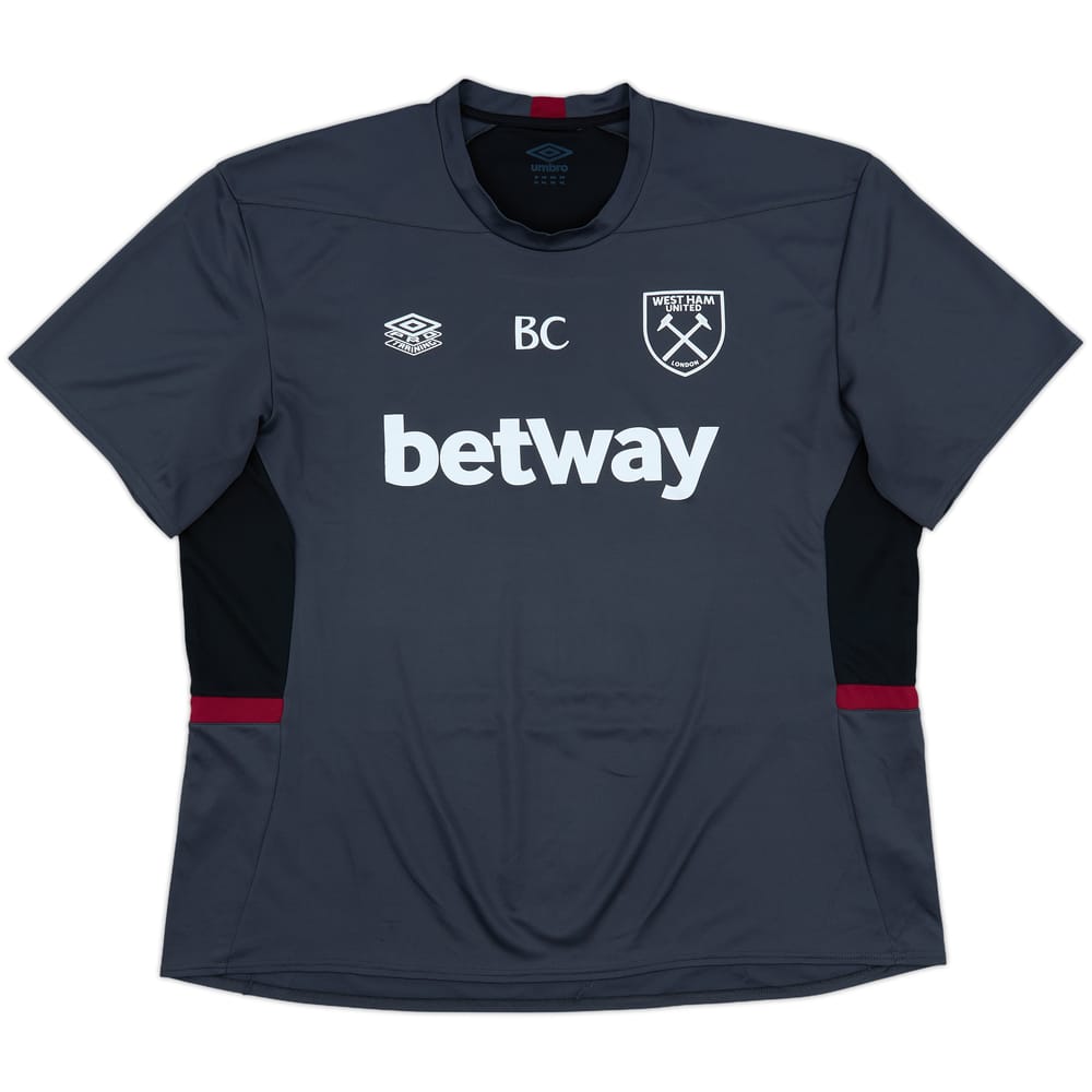 2023-24 West Ham Staff Issue Umbro Training Shirt 'BC' - 8/10 - (4XL)