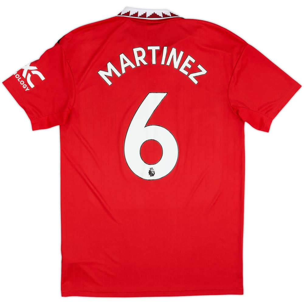 2022-23 Manchester United Home Shirt Martinez #6 - 9/10 - (M)