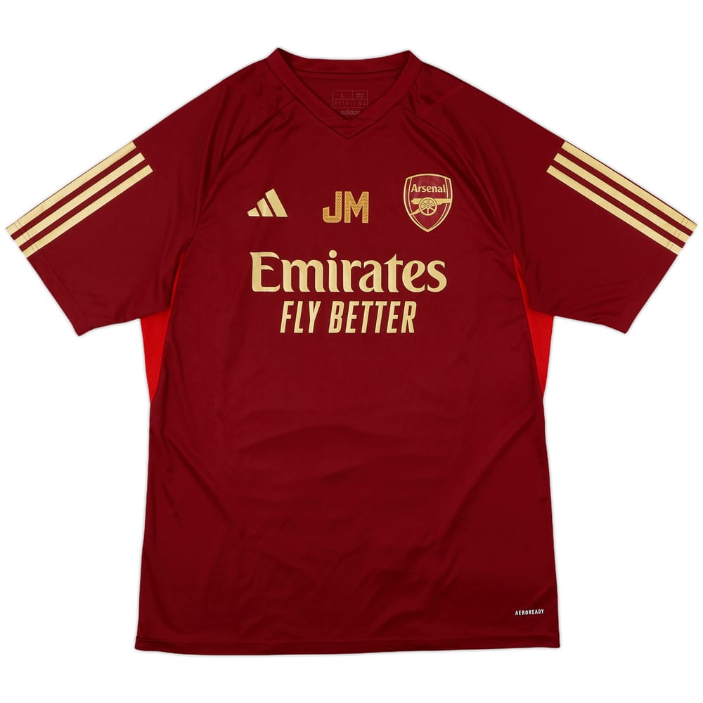 2022-23 Arsenal Staff Issue adidas Training Shirt 'JM' - 10/10 - (L)