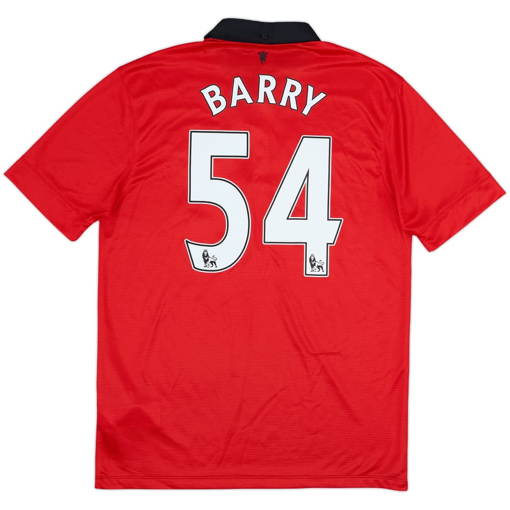 2013-14 Manchester United Home Shirt Barry #54 - 8/10 - (M)