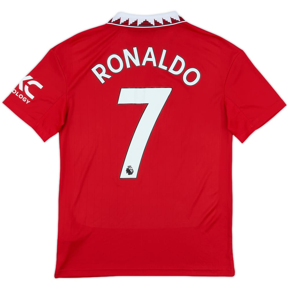 2022-23 Manchester United Home Shirt Ronaldo #7 - 8/10 - (L.Boys)