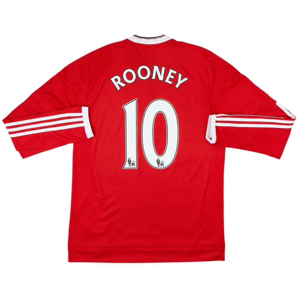 2015-16 Manchester United Home L/S Shirt Rooney #10 - 10/10 - (M)