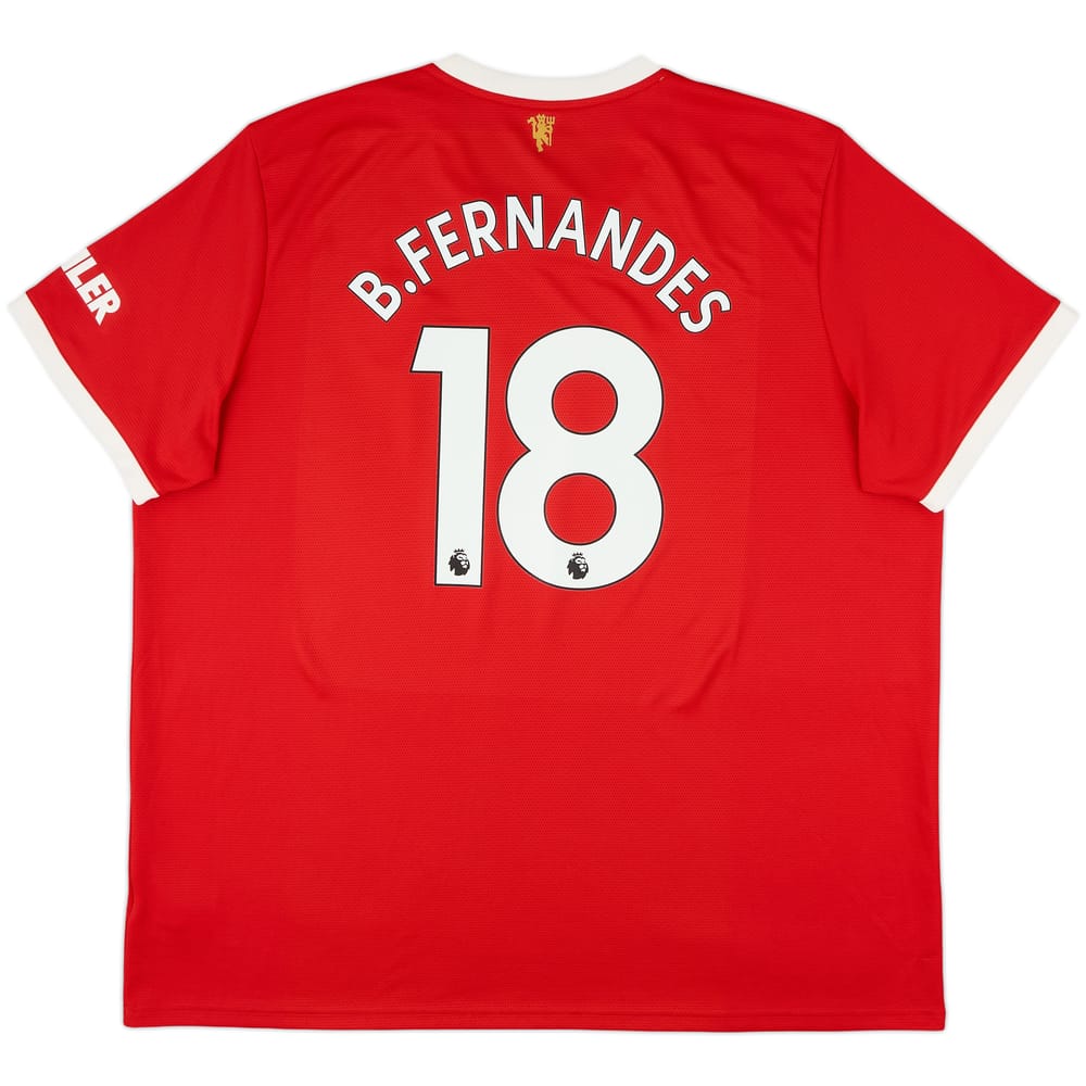 2021-22 Manchester United Home Shirt B.Fernandes #18 - 8/10 - (3XL)
