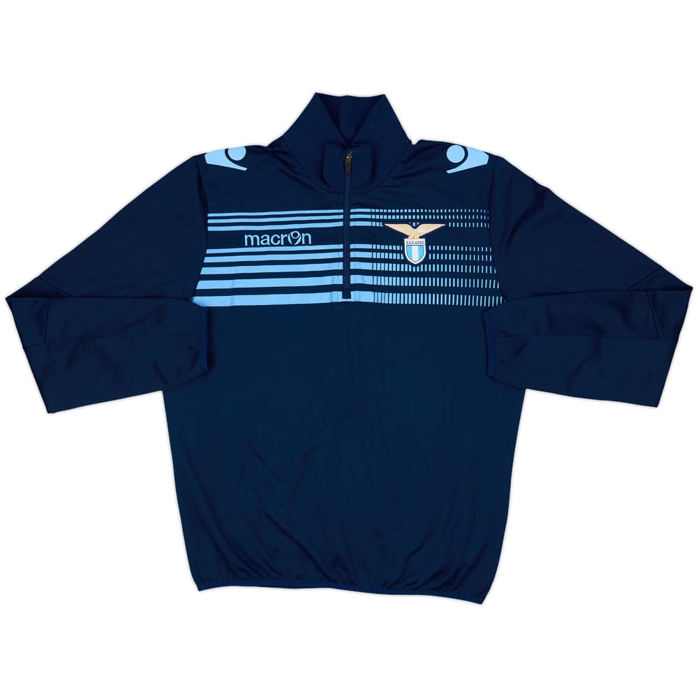 2012-13 Lazio Macron 1/4 Zip Drill Top - 9/10 - (M)